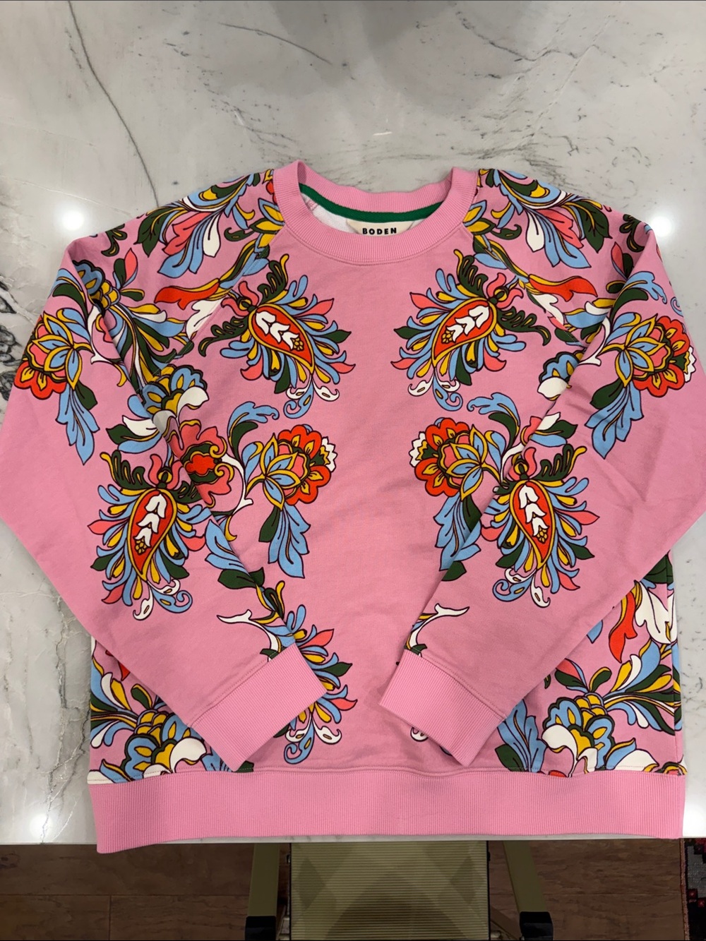 Boden  Rosa Printed Sweatshirt Multi Botanical Flourish - New - Never Worn